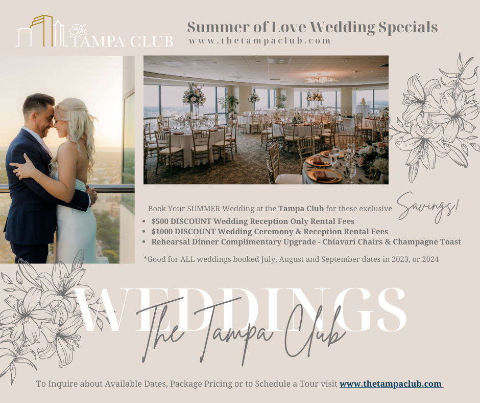 Summer of Love Wedding Offer Tampa Club