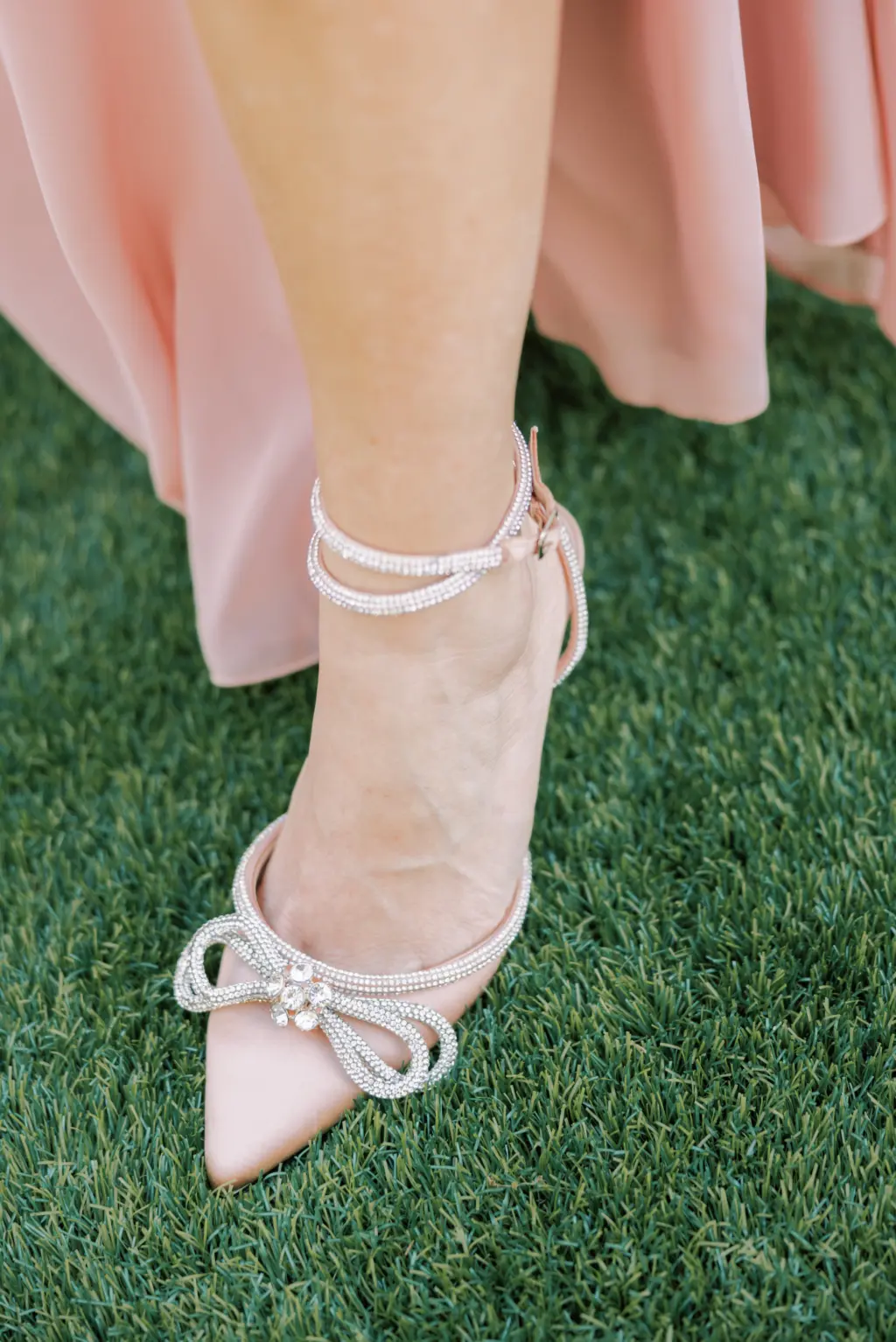 Pointed Toe With Crystal Bow and Strap Bridesmaids Wedding Shoe Inspiration