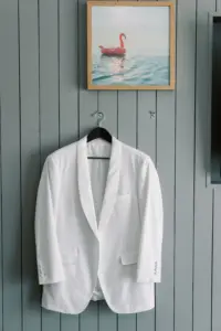 Groom's White Wedding Tuxedo Jacket Ideas
