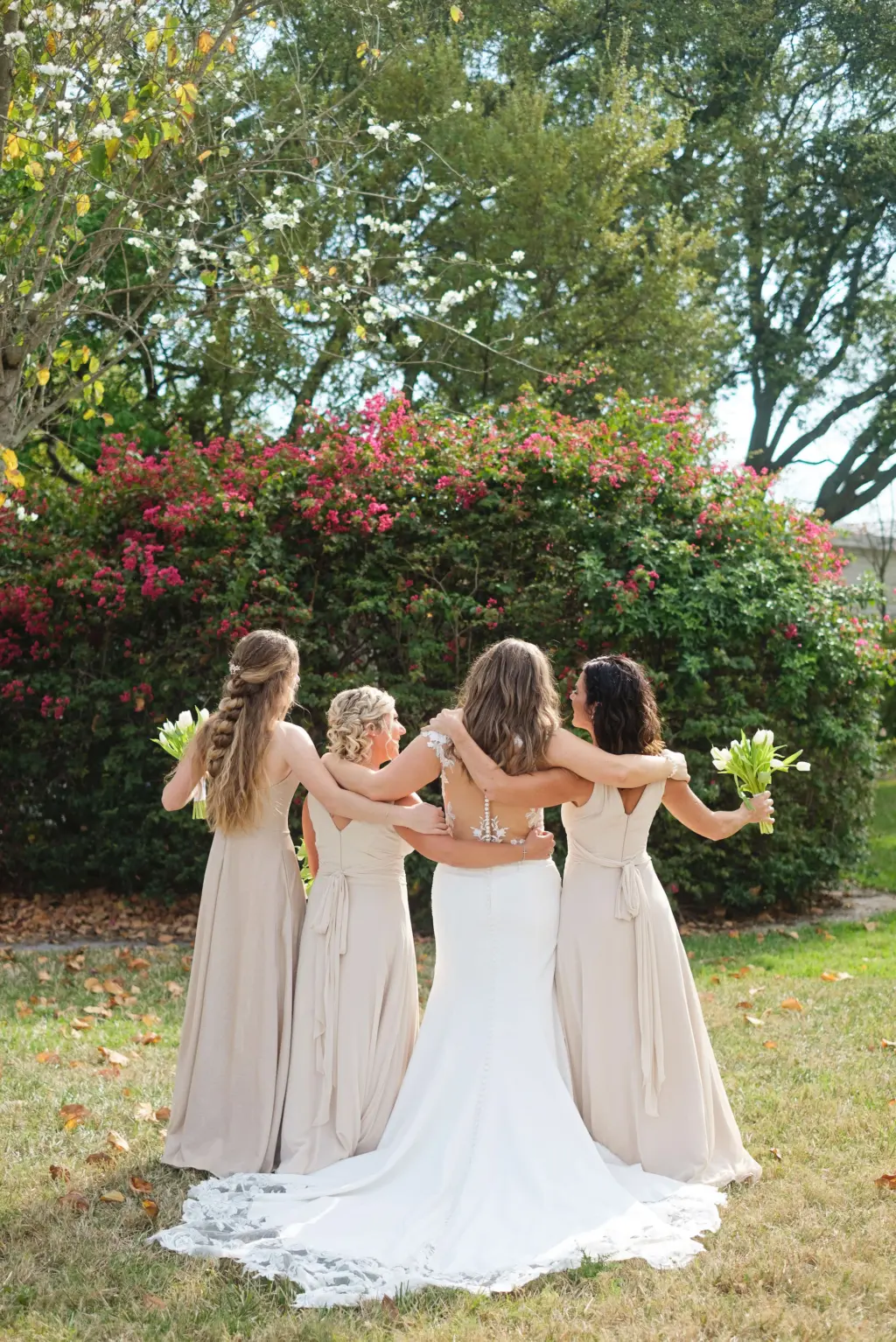 Mismatched Cream Beige Bridesmaids Wedding Dress Inspiration
