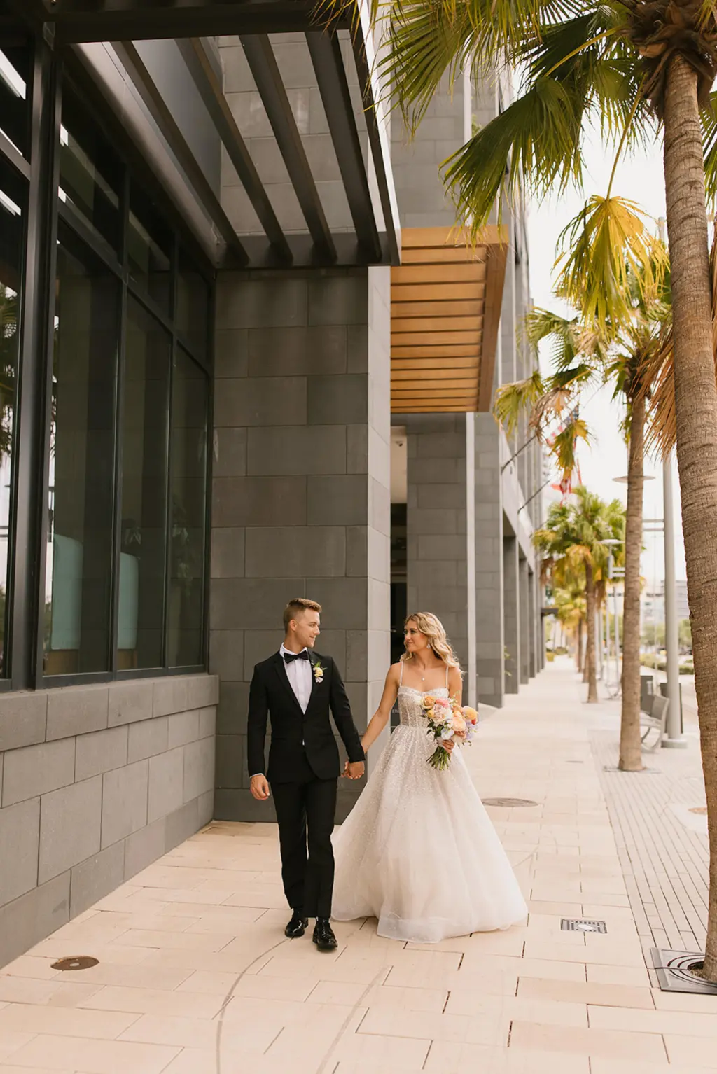Black Groom Tuxedo Ideas | Glitter Boned Corset Bodice A-Line Berta Wedding Dress Inspiration | Tampa Bay HMUA Femme Akoi Beauty Studio