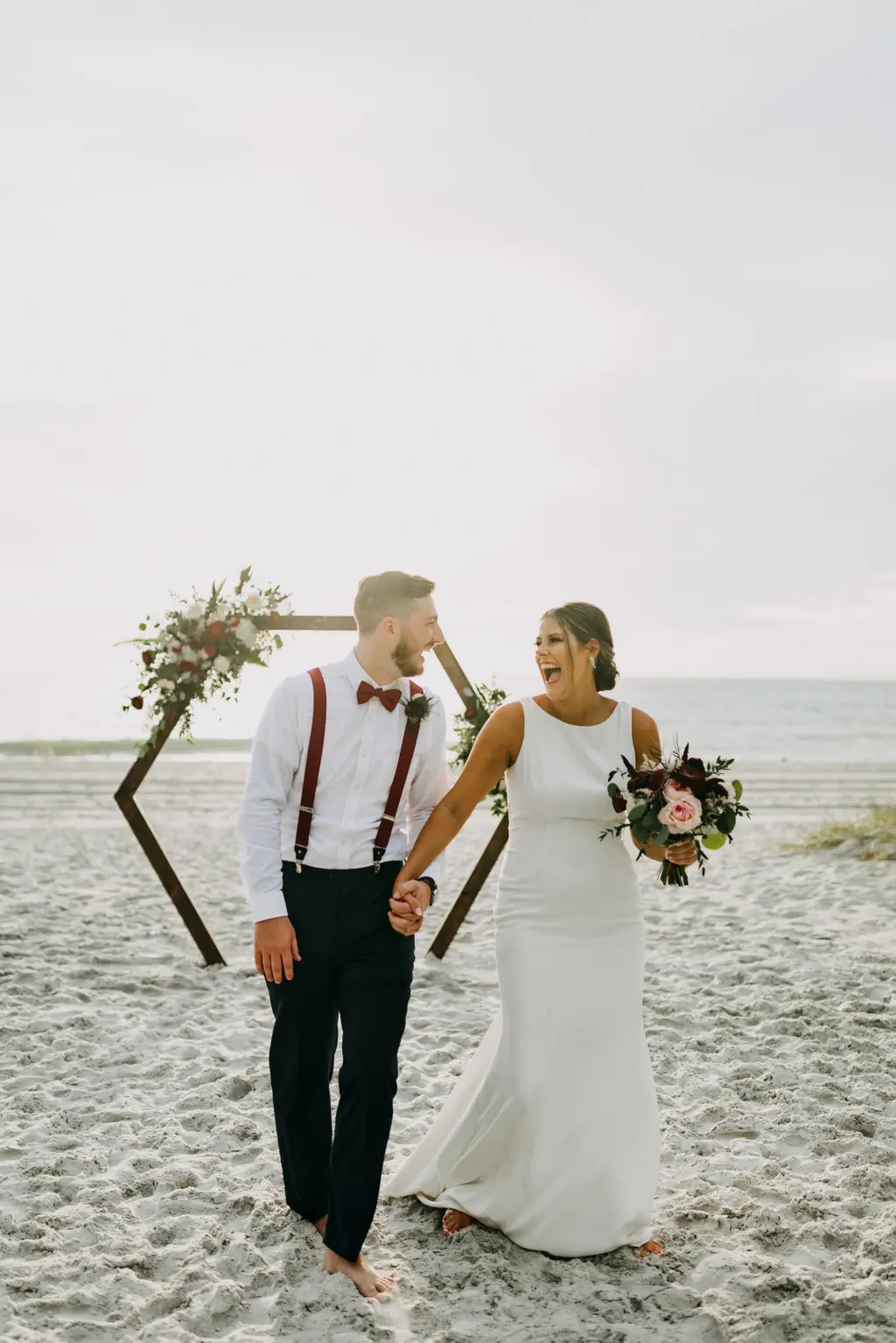 Bride and Groom Just Married Wedding Portrait | Tampa Bay Planner Elope Tampa Bay | Photographer Amber McWhorter Photography