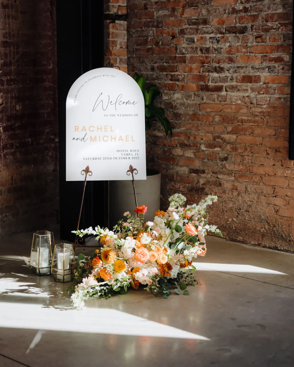 Modern White Acrylic Welcome Wedding Ceremony Sign Ideas