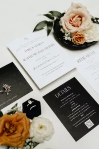 Modern Black and White Wedding Invitation Suite Inspiration