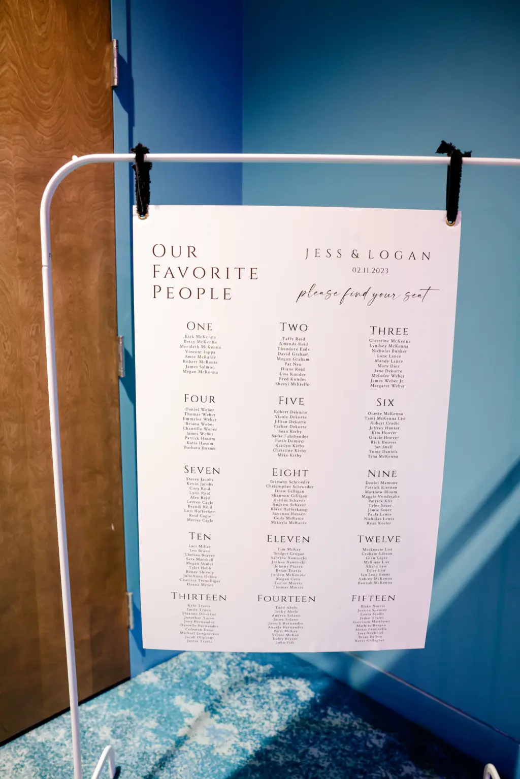 Our Favorite People Wedding Reception Seating Chart Sign Ideas