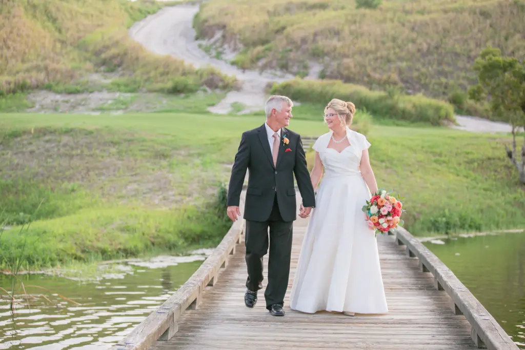 Bride and Groom Wedding Portrait on Golf Course Streamsong Resort | Tampa Photographer Carrie Wildes Photography
