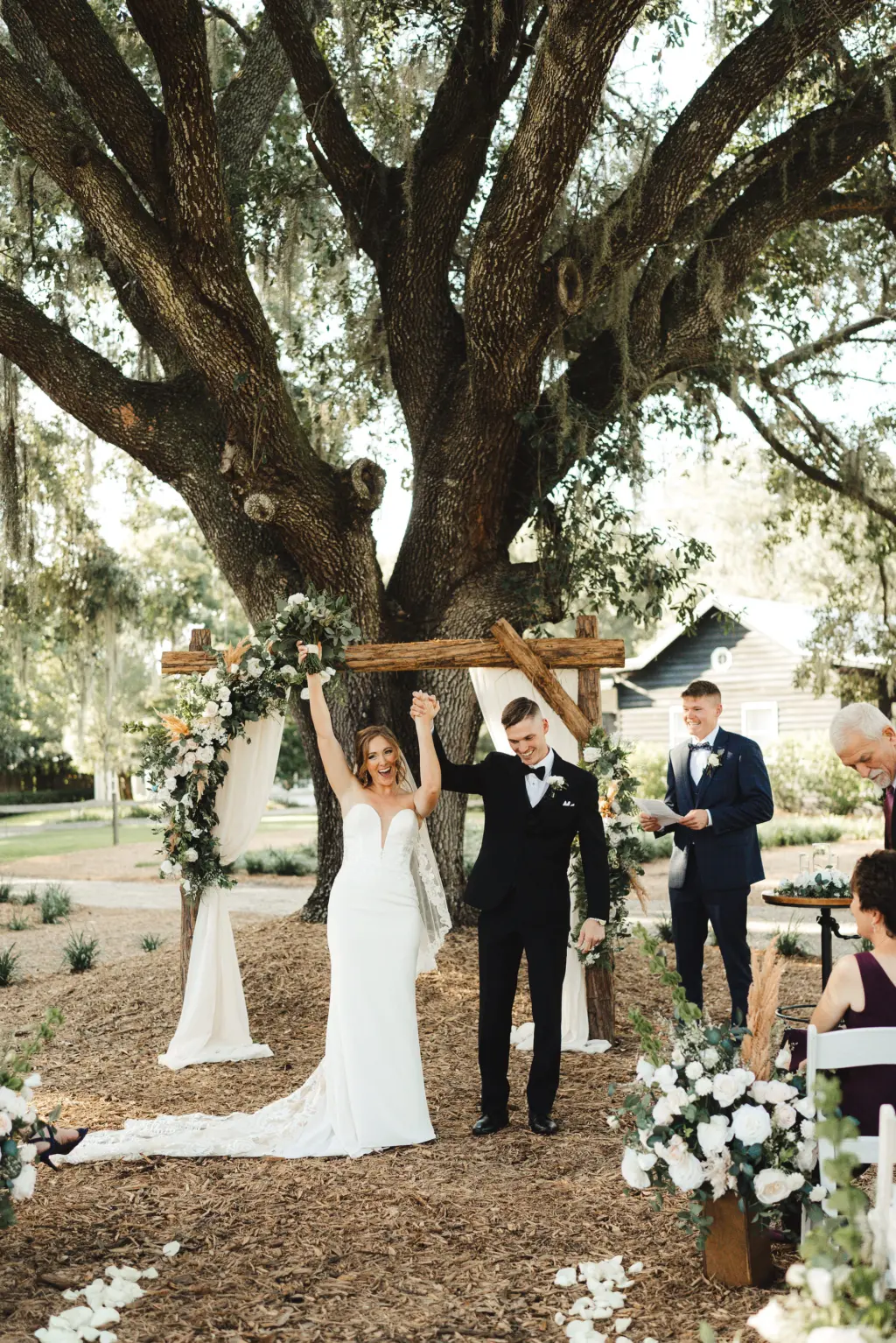 Bride and Groom Just Married Wedding Portrait | Tampa Bay Photographer Videographer J&S Media | Venue Cross Creek Ranch