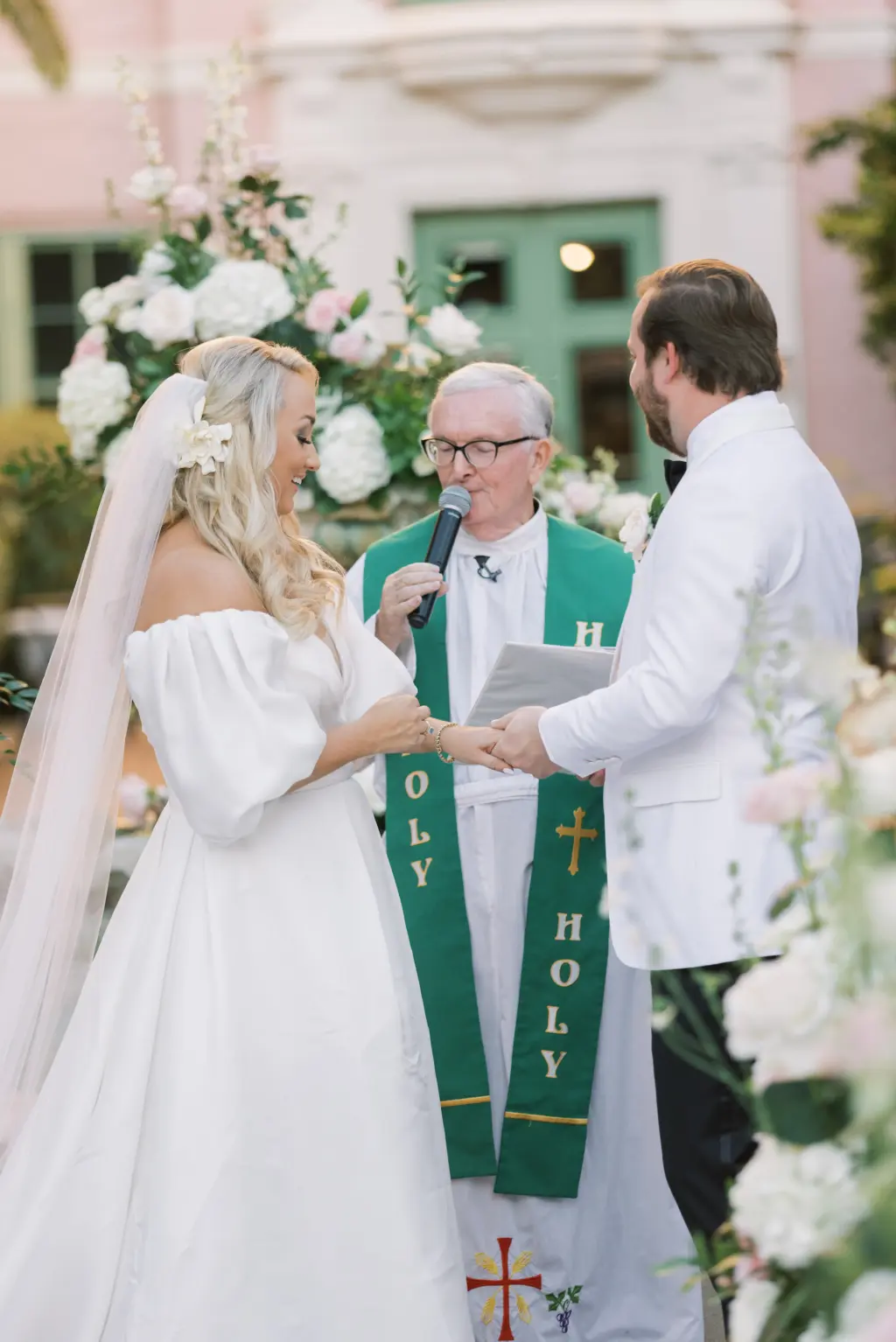 Bride and Groom Vow Exchange | Religious Wedding Ceremony Inspiration