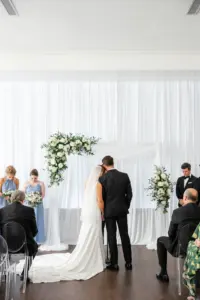White Drapery for Wedding Ceremony Inspiration | Tampa Bay Kate Ryan Event Rentals