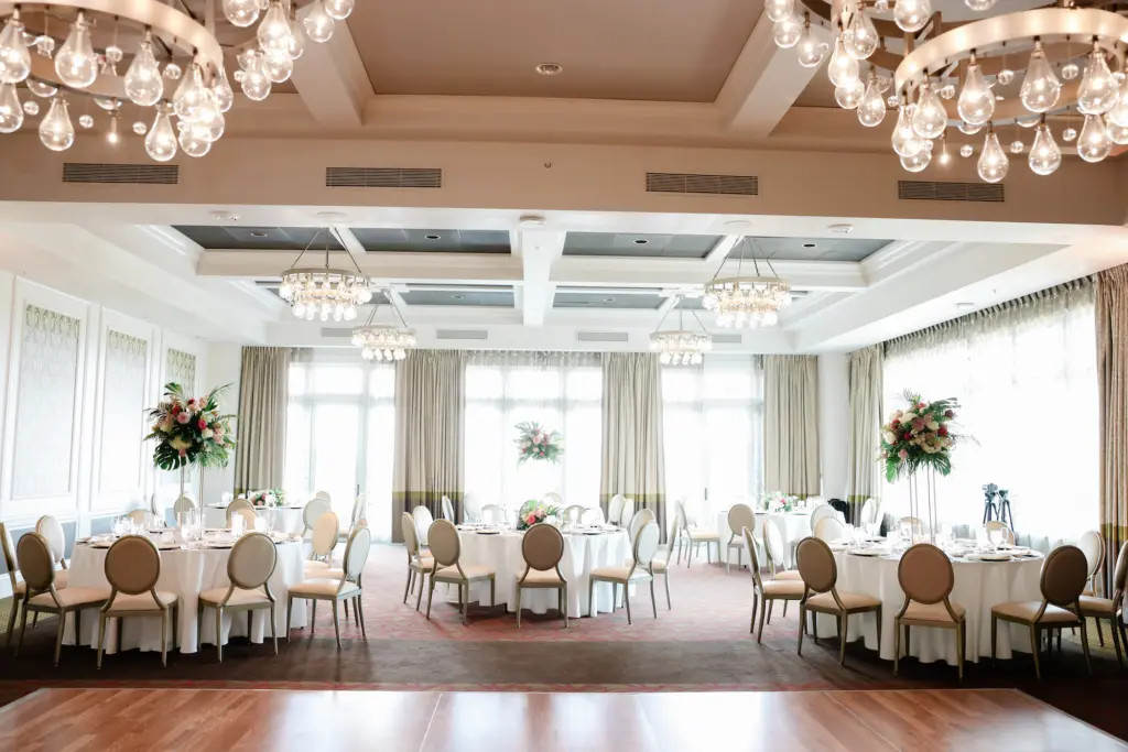 Classic Ballroom Wedding Reception with Tropical Details | St. Petersburg Wedding Venue The Birchwood