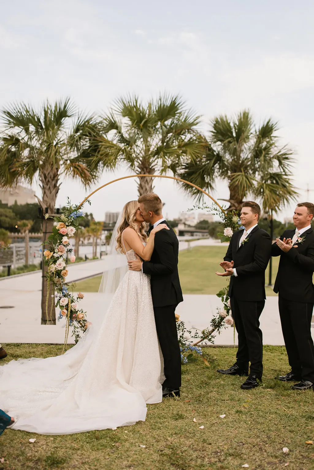 Bride and Groom Just Married Wedding Portrait | Tampa Planner Coastal Coordinating