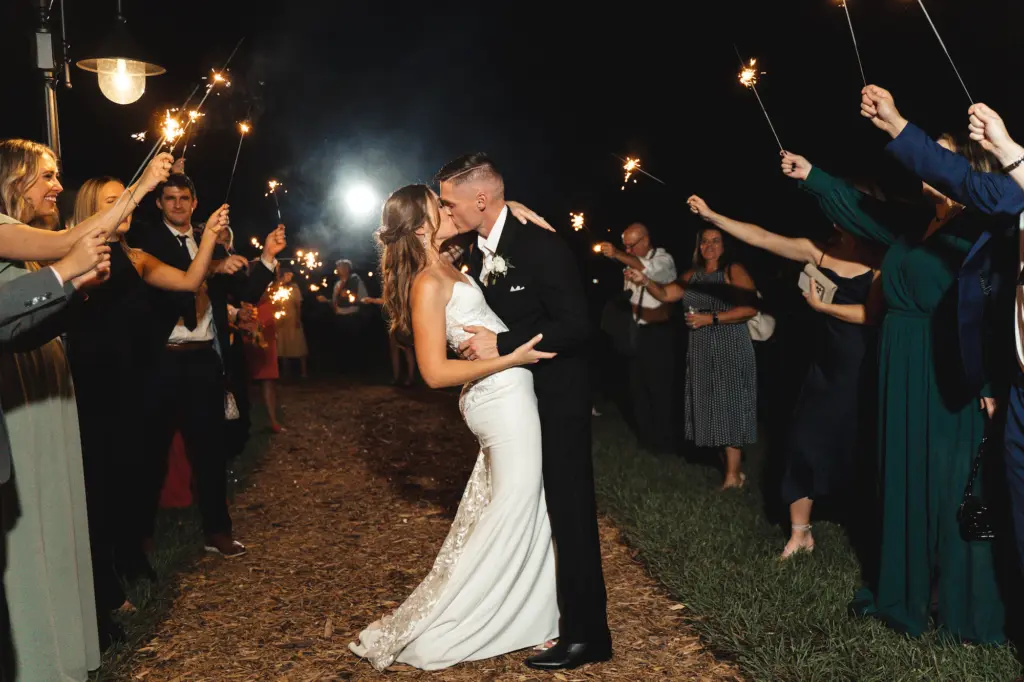 Bride and Groom Grand Exit | Sparkler Send-off Inspiration | Tampa Bay Wedding Photographer Videographer J&S Media