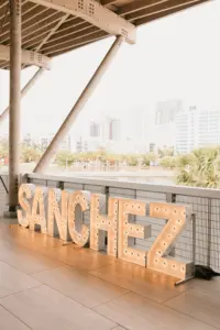 Large Marquee Letters Wedding Reception Decor Ideas
