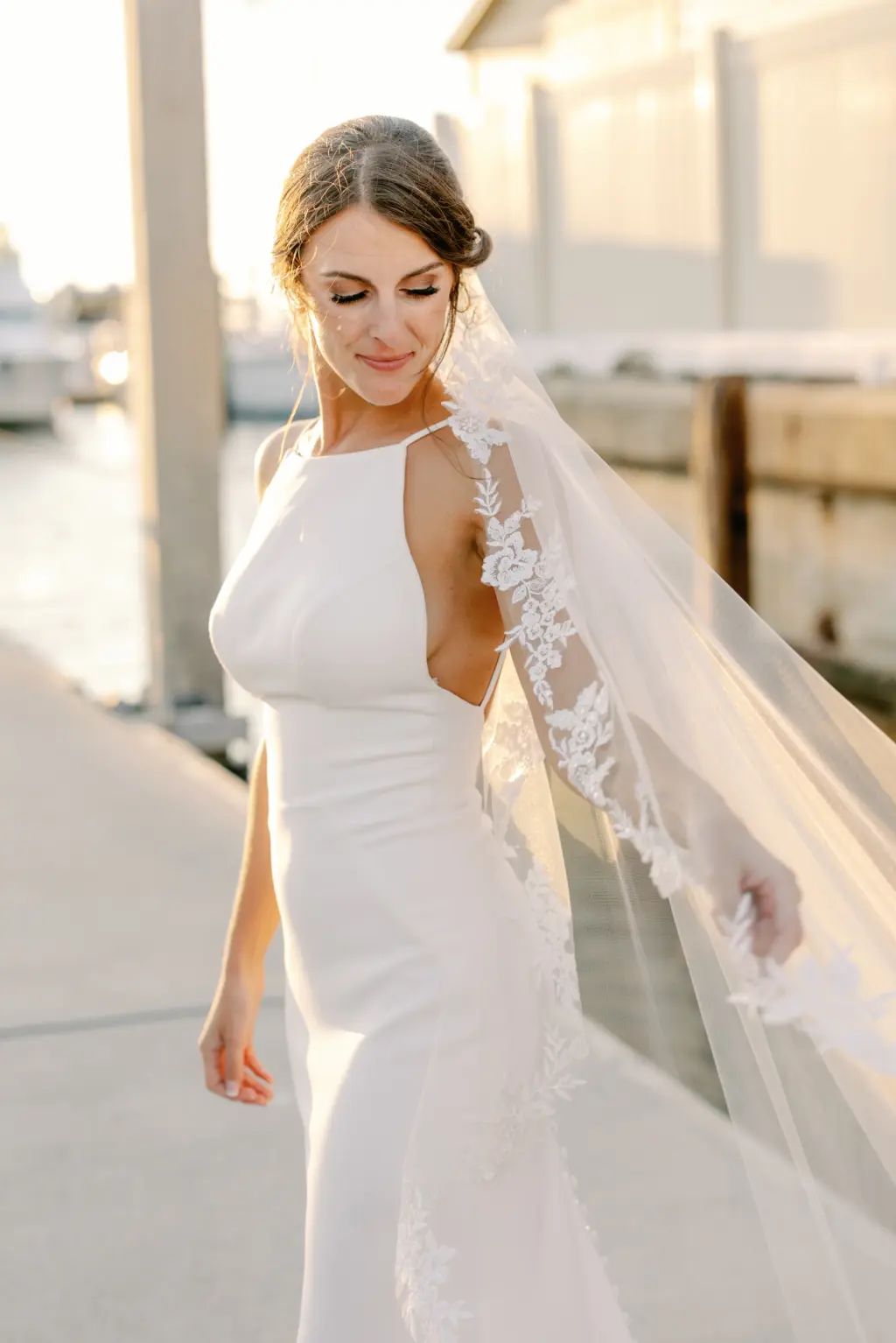 Bride with Classic Updo and Soft Glam Makeup Bridal Portrait | Tampa Hair and Makeup Artist Femme Akoi