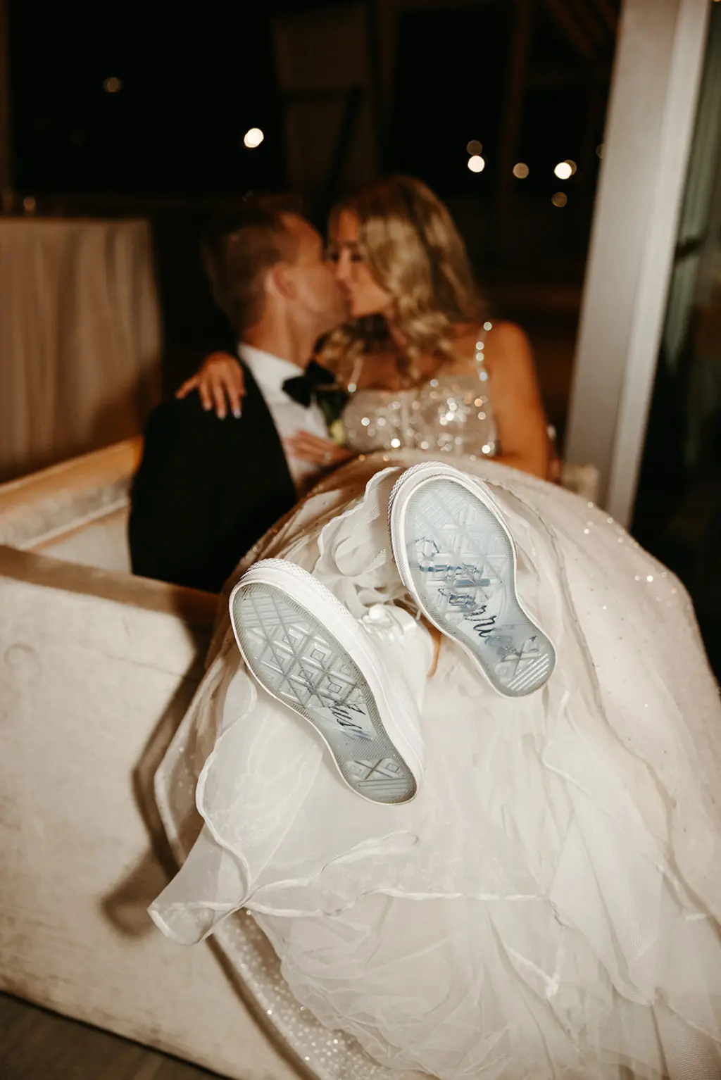 Just Married Custom Converse for Wedding Day Shoe Ideas