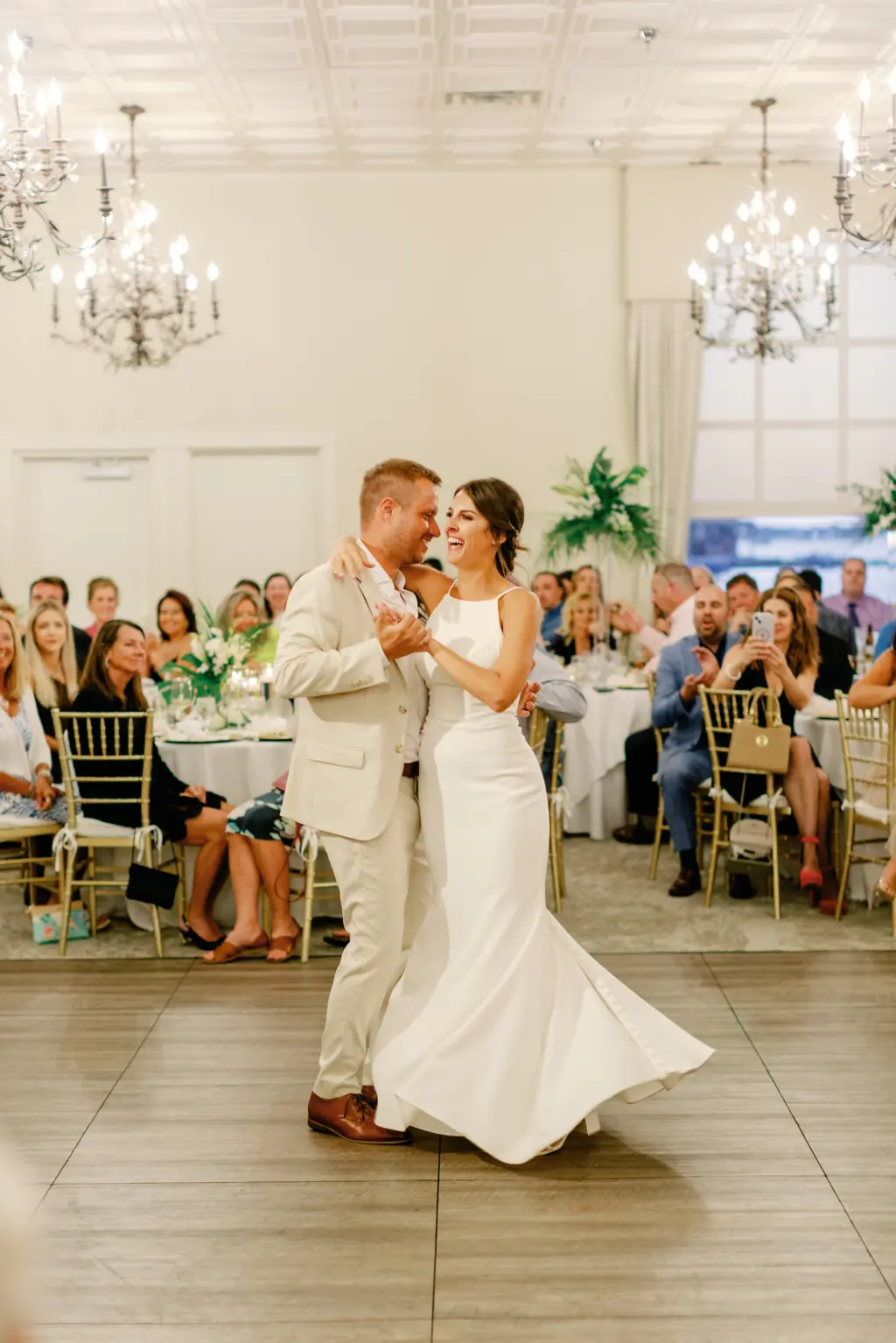 Bride and Groom First Dance Wedding Portrait | Sarasota Wedding DJ Breezin Entertainment