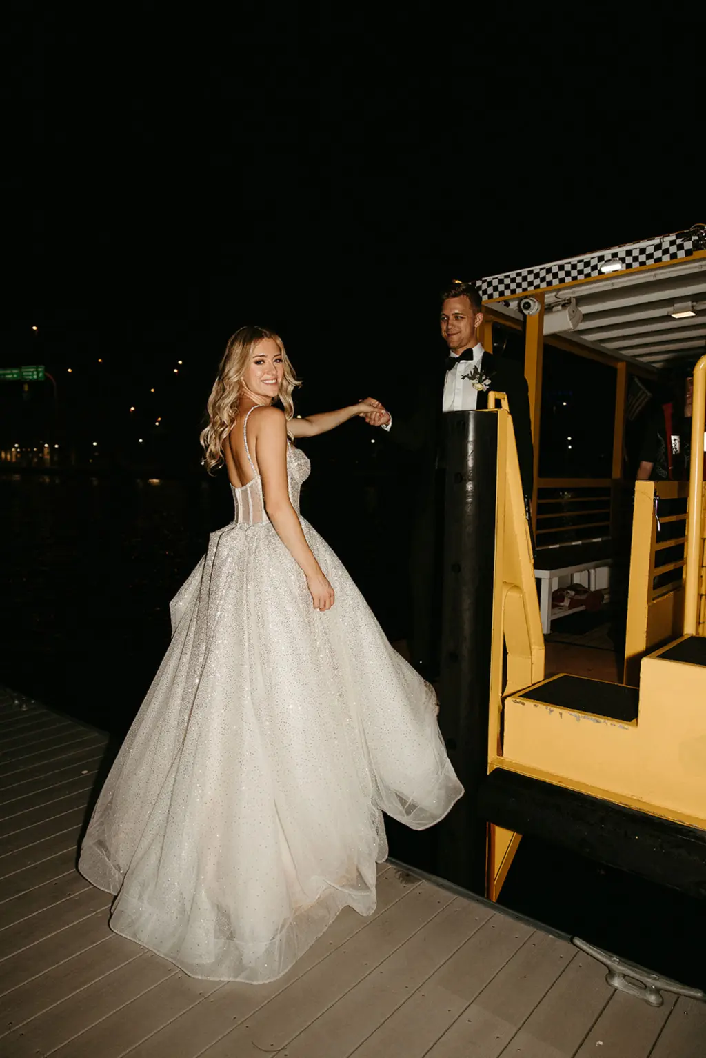 Bride and Groom Wedding Reception Grand Exit | Transportation Pirate Water Taxi