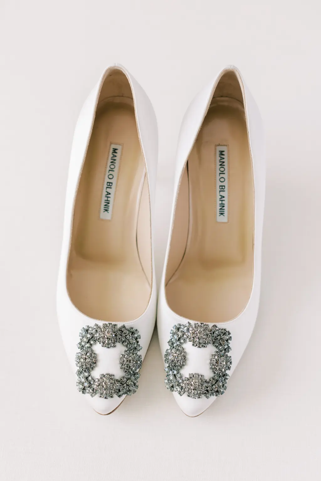 White Monolo Blahnik Carrie Bradshaw Wedding Shoe Ideas