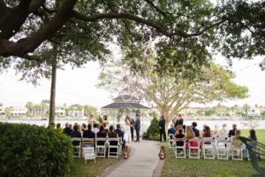 Waterfront Outdoor White and Green Garden Inspiration Wedding Ceremony | Tampa Wedding Planner The Olive Tree Weddings | Venue Davis Island Garden Club