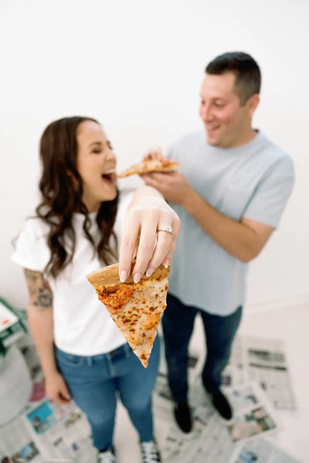 Casual Pizza Engagement Shoot | Tampa Bay Wedding Photographer Dewitt for Love Photography