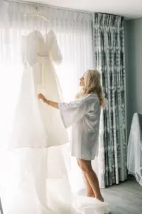 White Monique Lhuillier Off-the-shoulder A-line Satin Wedding Dress Ideas