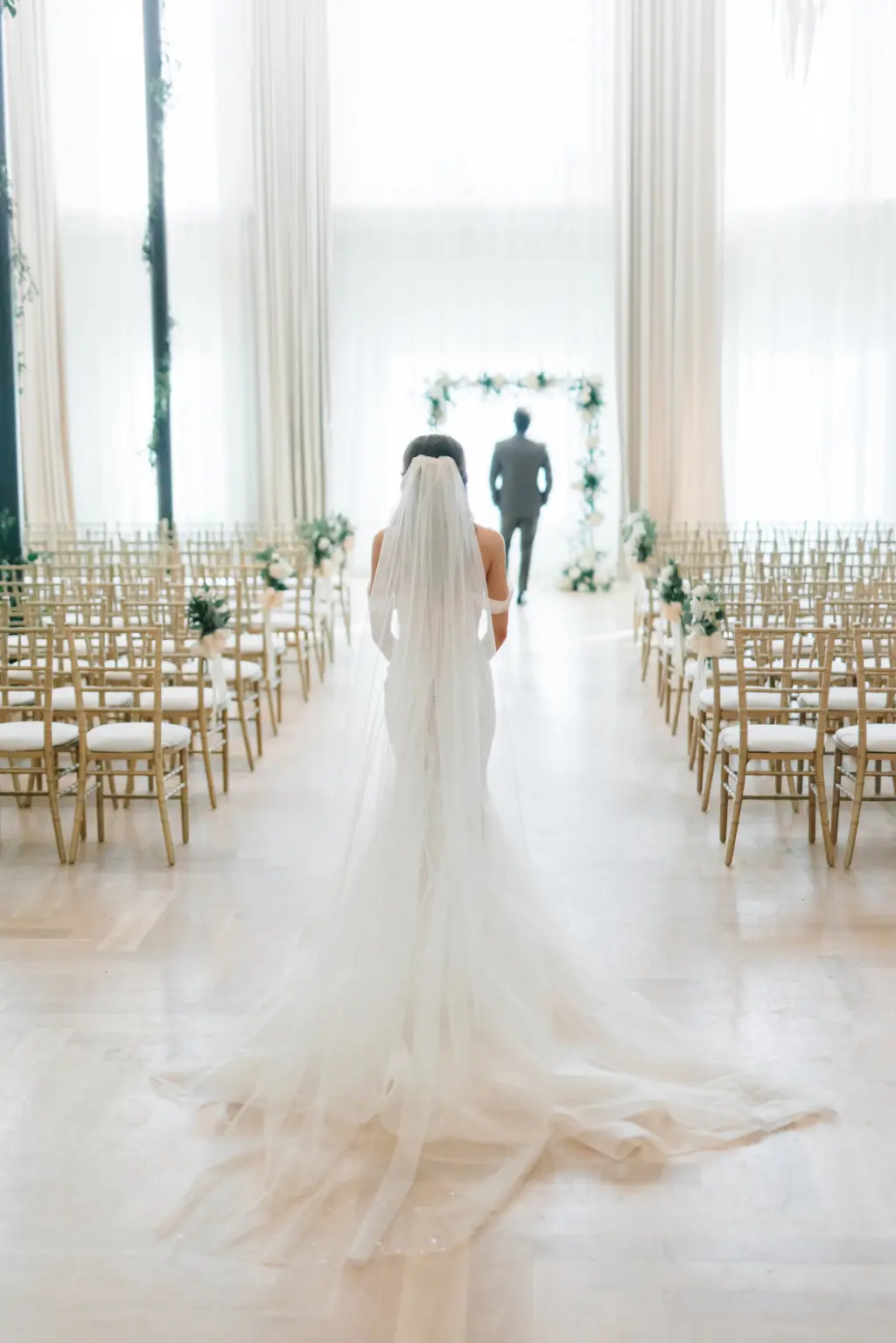 Bride and Groom First Look Wedding Ceremony Portrait | Venue Hotel Haya | Tampa Wedding Planner Eventfull Weddings