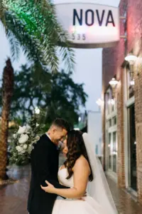 Bride and Groom Just Married Wedding Portrait | Photographer Amber McWhorter Photography | Downtown St Pete Venue NOVA 535