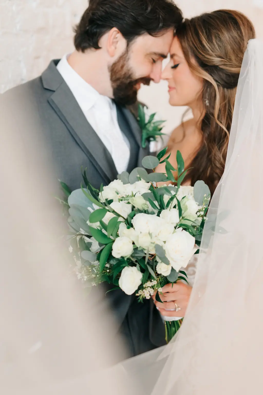 Bride and Groom Veil Wedding Portrait | Ybor City Venue Hotel Haya | Tampa Wedding Planner Eventfull Weddings
