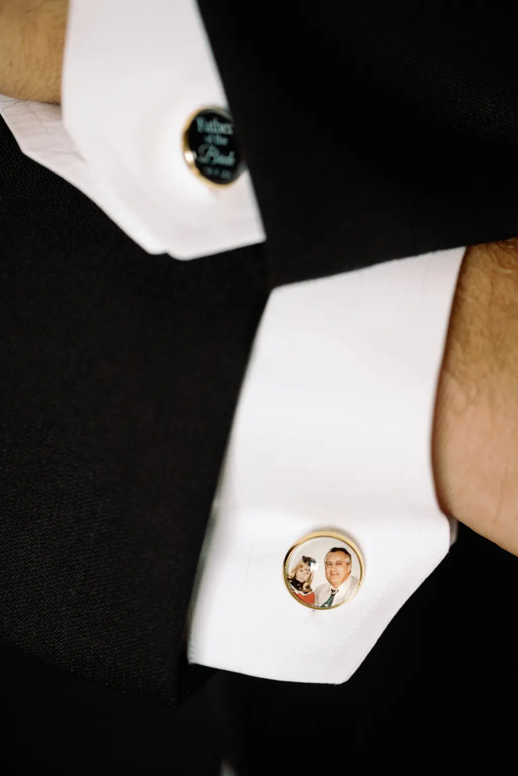 Custom Father of the Bride Wedding Cuff Links with Photograph
