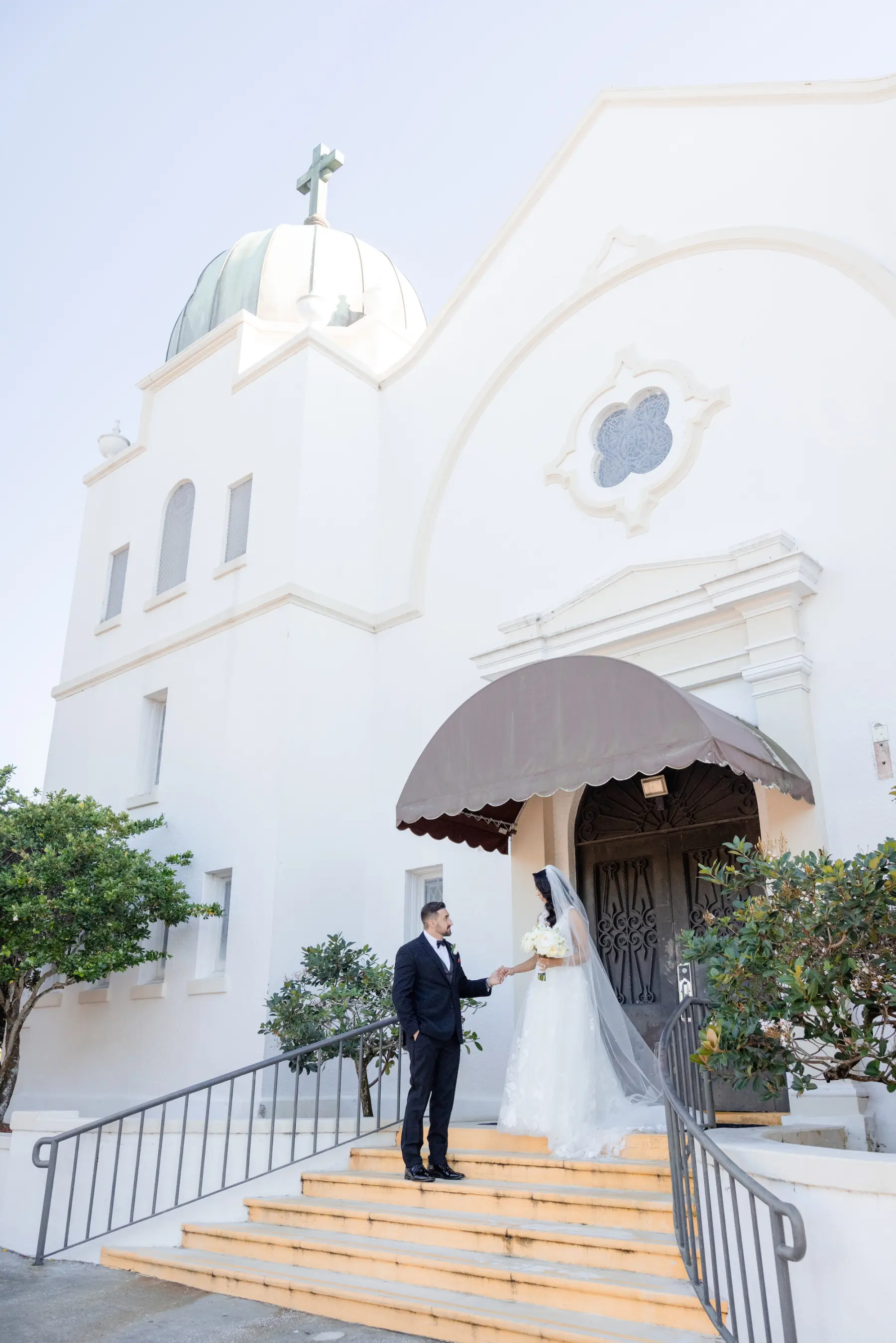 Bride and Groom Just Married | Clearwater Wedding Ceremony Venue St. Cecelia Catholic Church