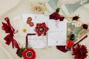 Red Asian Chinese Dragon Inspired Wedding Invitation Suite Ideas