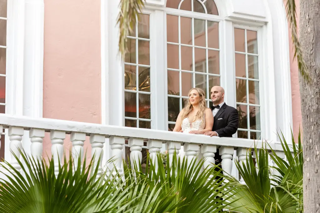 Bride and Groom Just Married Wedding Portrait | Tampa Bay Venue The Don Cesar