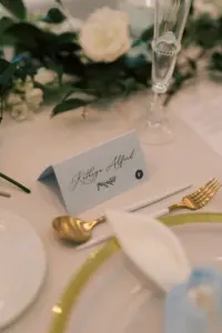 Pastel Blue Wedding Guest Place Card Ideas for Wedding Reception