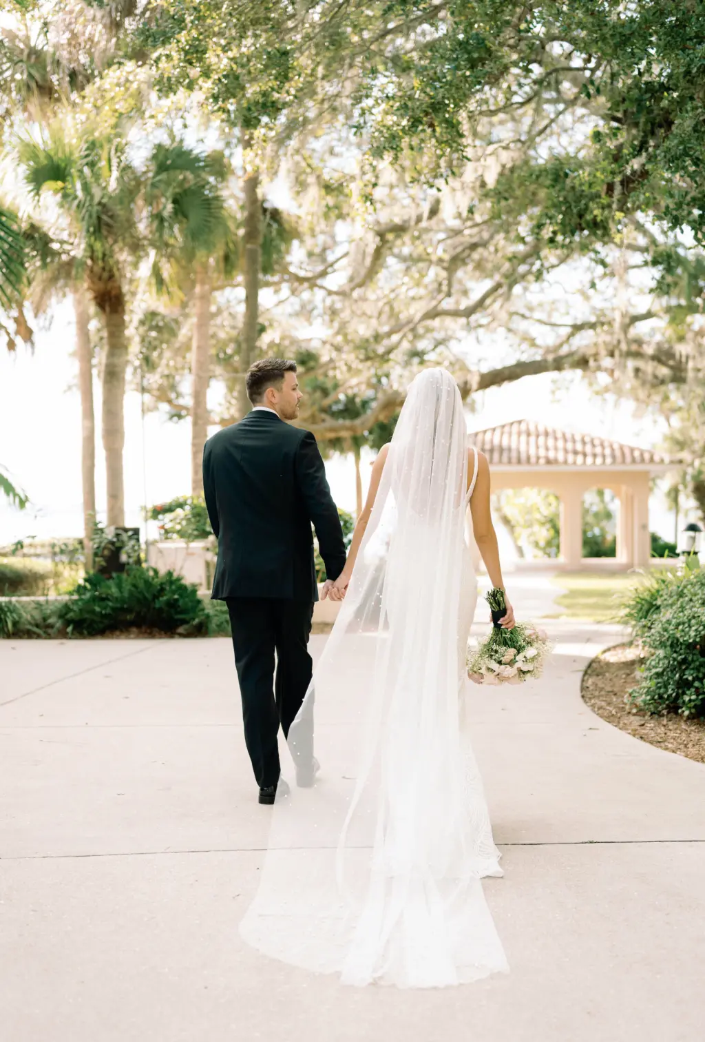 Bride and Groom Wedding Portrait | Sarasota Venue Powel Crosley Estate