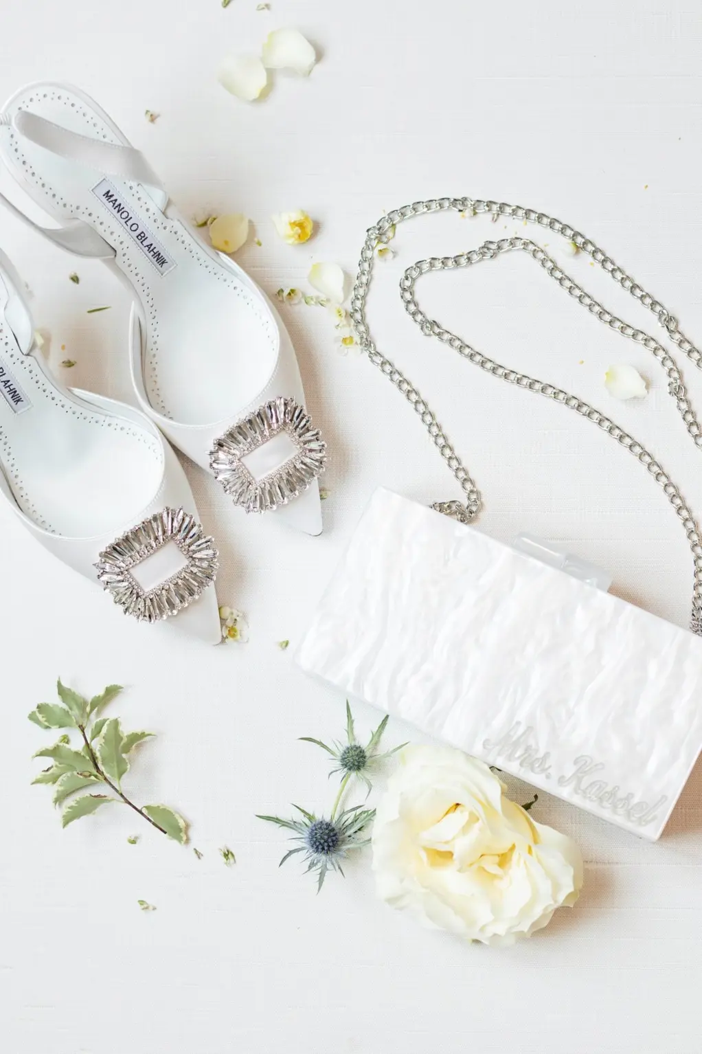 Modern White Manolo Blahnik Wedding Shoe Inspiration