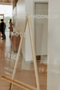 Modern Clear Acrylic Welcome Wedding Reception Sign Decor Ideas