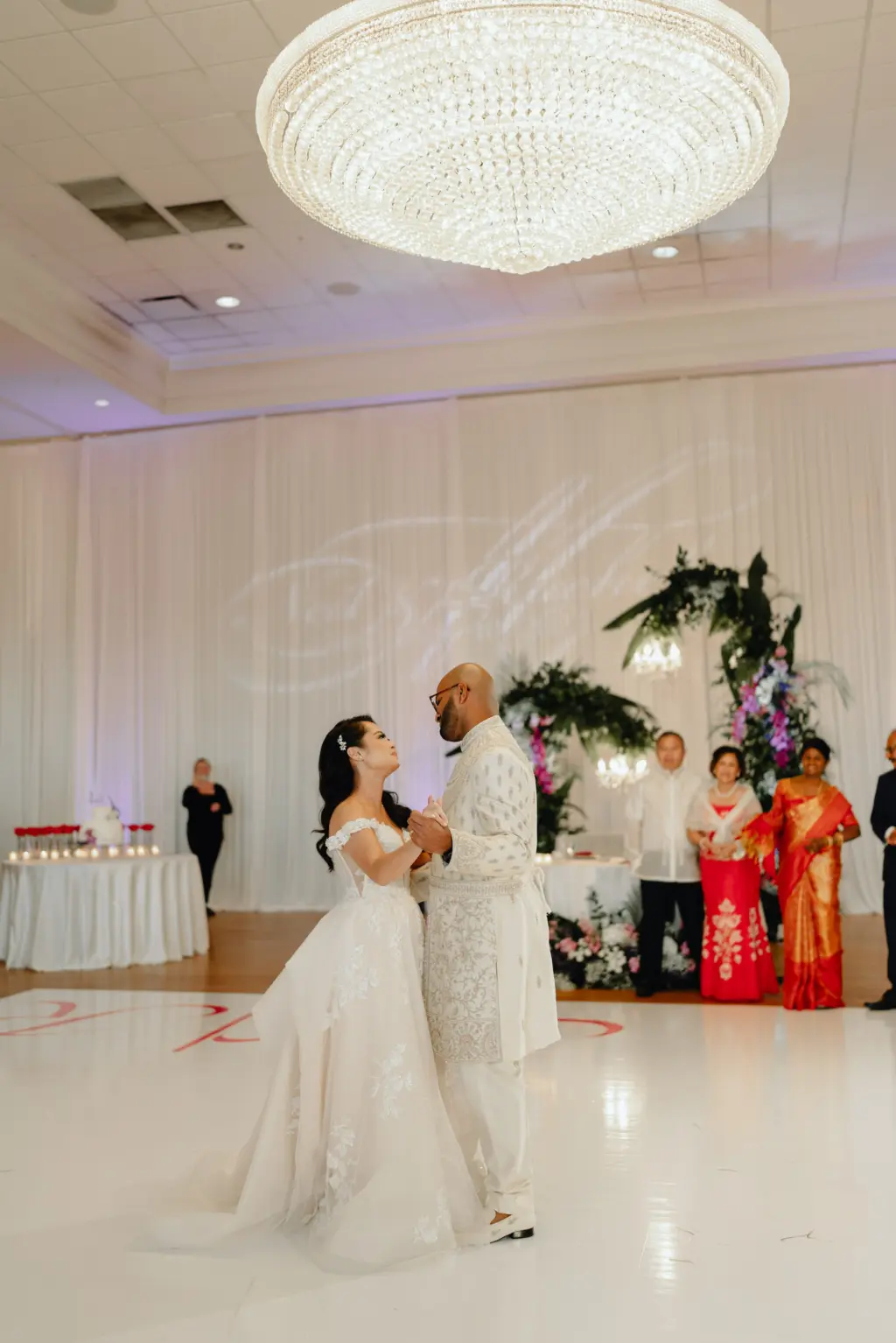 Bride and Groom First Dance Wedding Portrait in Timeless Ballroom | Tampa Venue The Regent