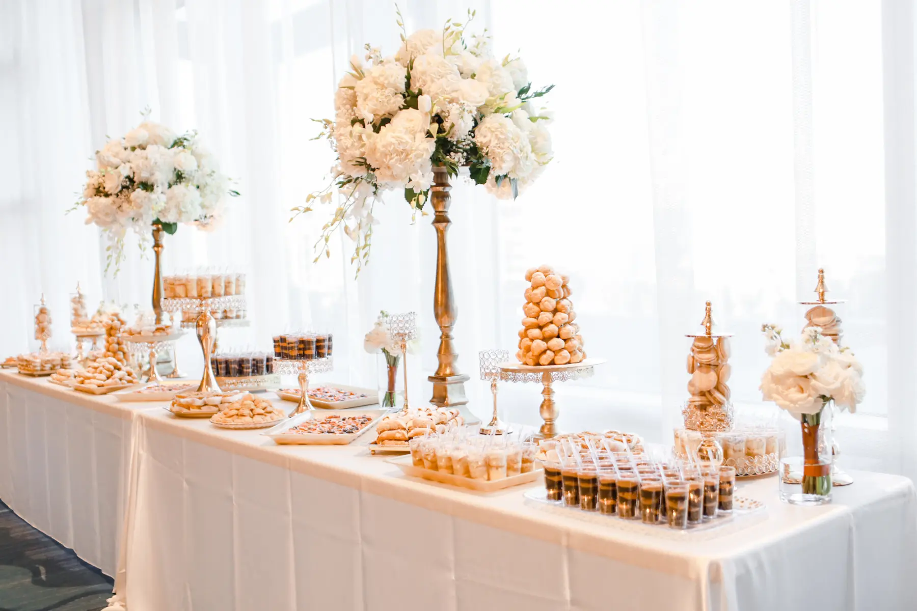 Elegant White Wedding Reception Dessert Table Ideas