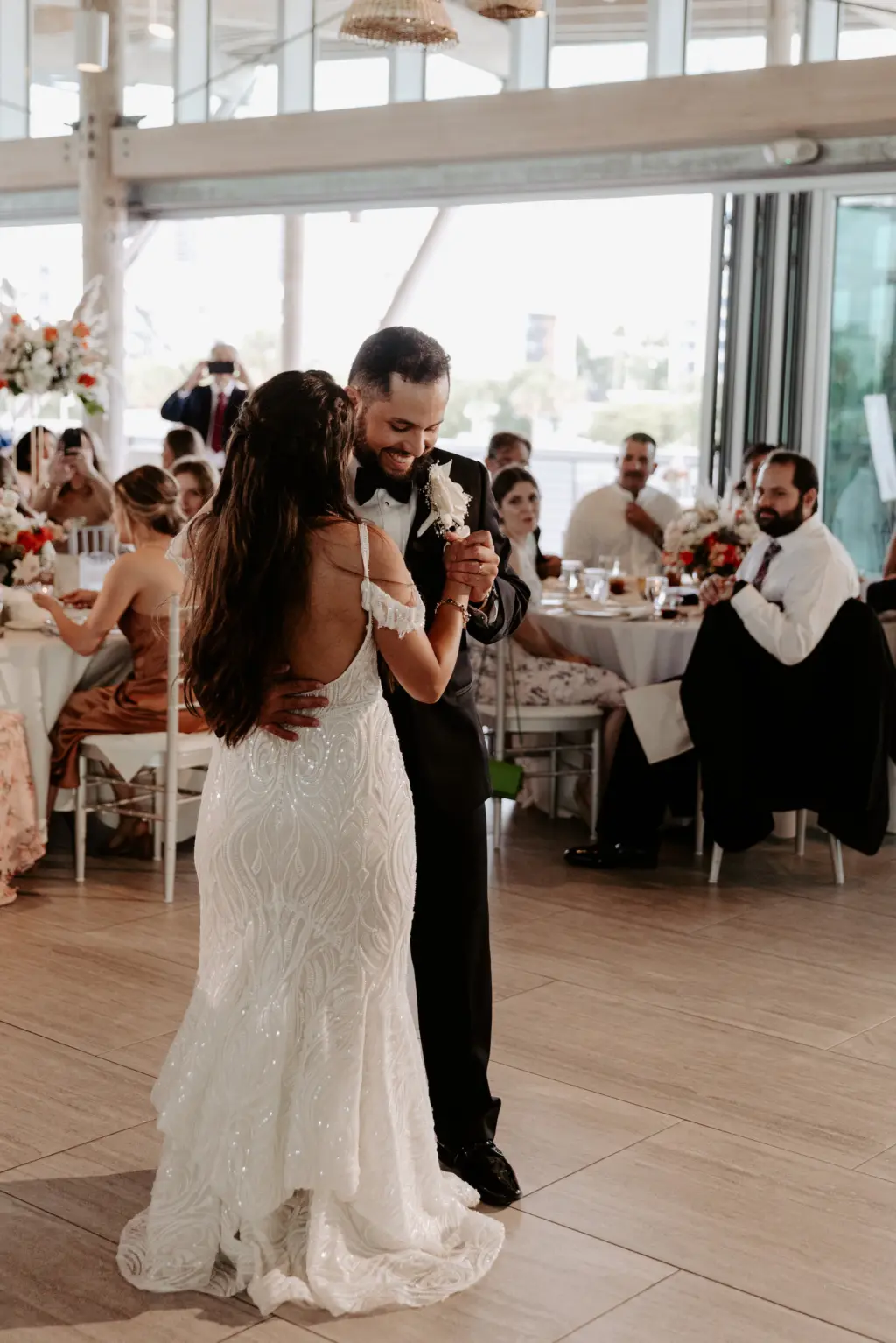Bride and Groom First Dance Wedding Portrait | Tampa Bay DJ Breezin Entertainment