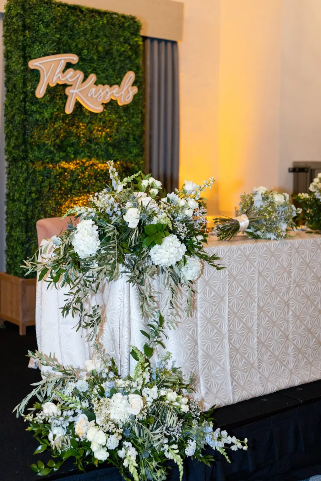 Classic White and Greenery Wedding Sweetheart Table Floral Ideas | St Pete Florist Lemon Drops