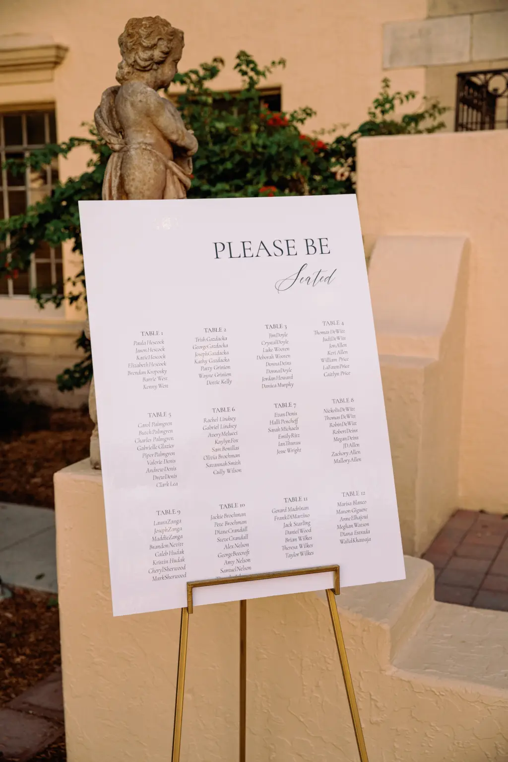 Classic Please Be Seated Wedding Reception Seating Chart Sign Ideas
