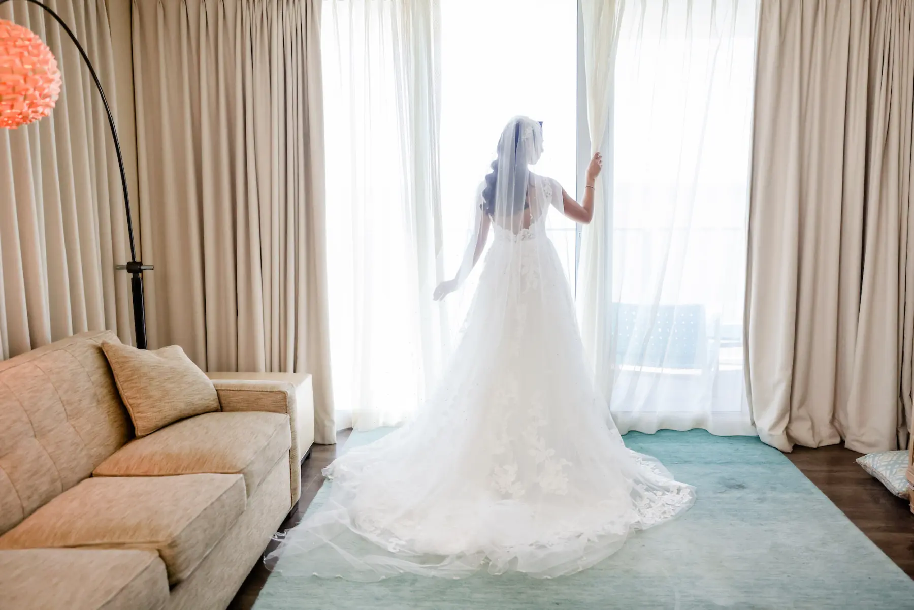 Ivory Lace and Tulle A-Line Lilian West Wedding Dress Ideas | Clearwater Photographer Lifelong Photography