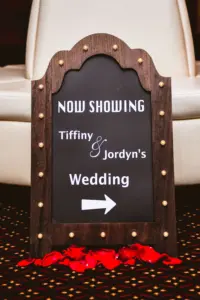 Movie Theatre Inspired Wedding Ceremony Decor Sign Inspiration