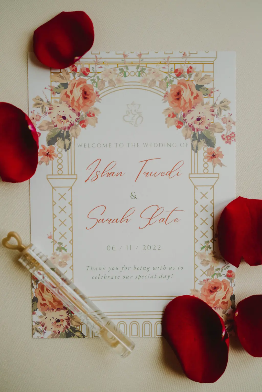 Red and Gold Indian Wedding Invitation Suite Inspiration