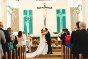 Bride and Groom Catholic Wedding Ceremony | Tampa Church Our Lady of Perpetual Help