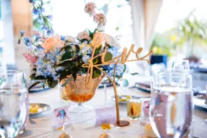 Laser-Cut Table Number Ideas | Pastel English Inspired Wedding Reception Decor Ideas