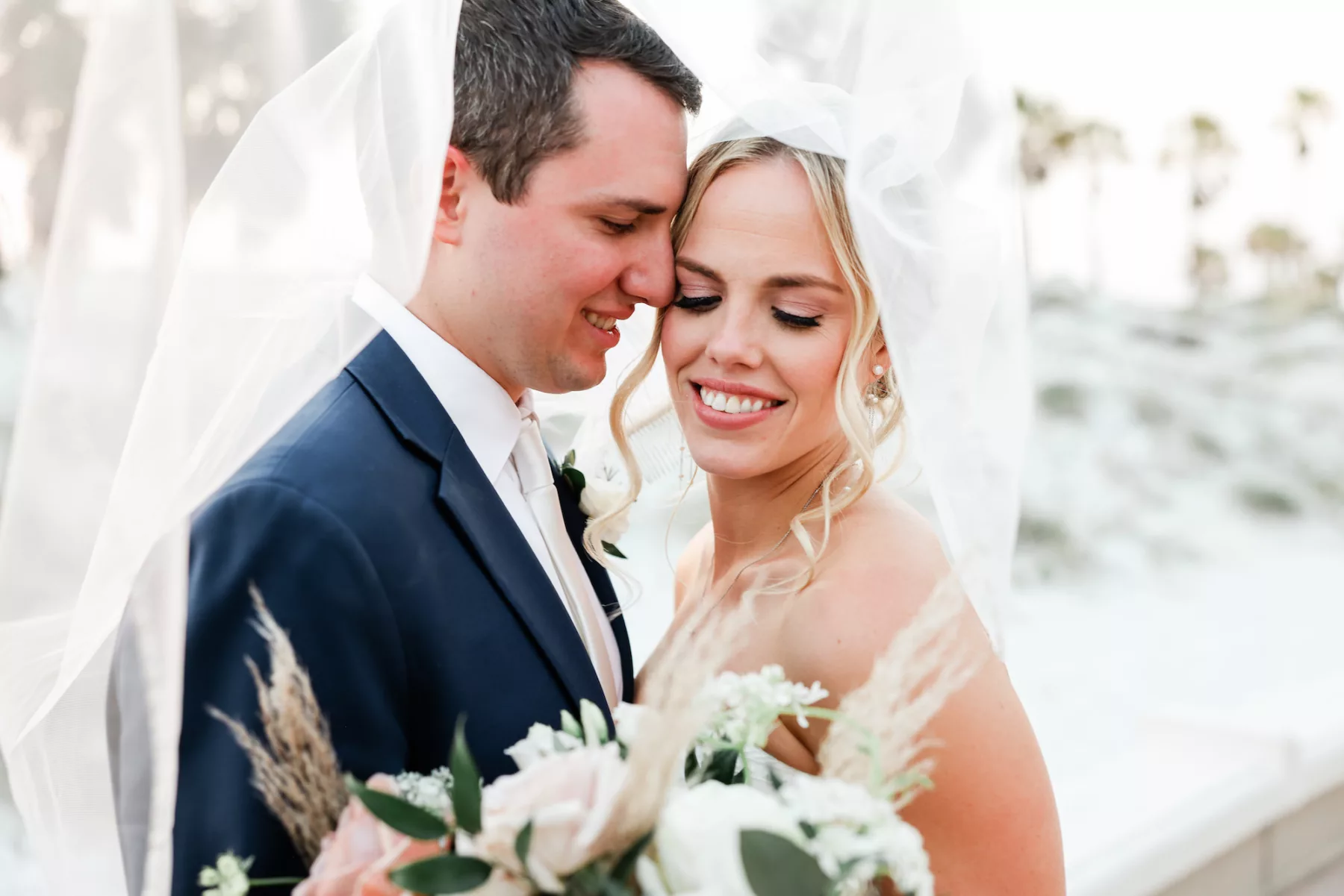 Bride and Groom Beach Wedding Portrait | Tampa Bay Photographer Lifelong Photography Studio