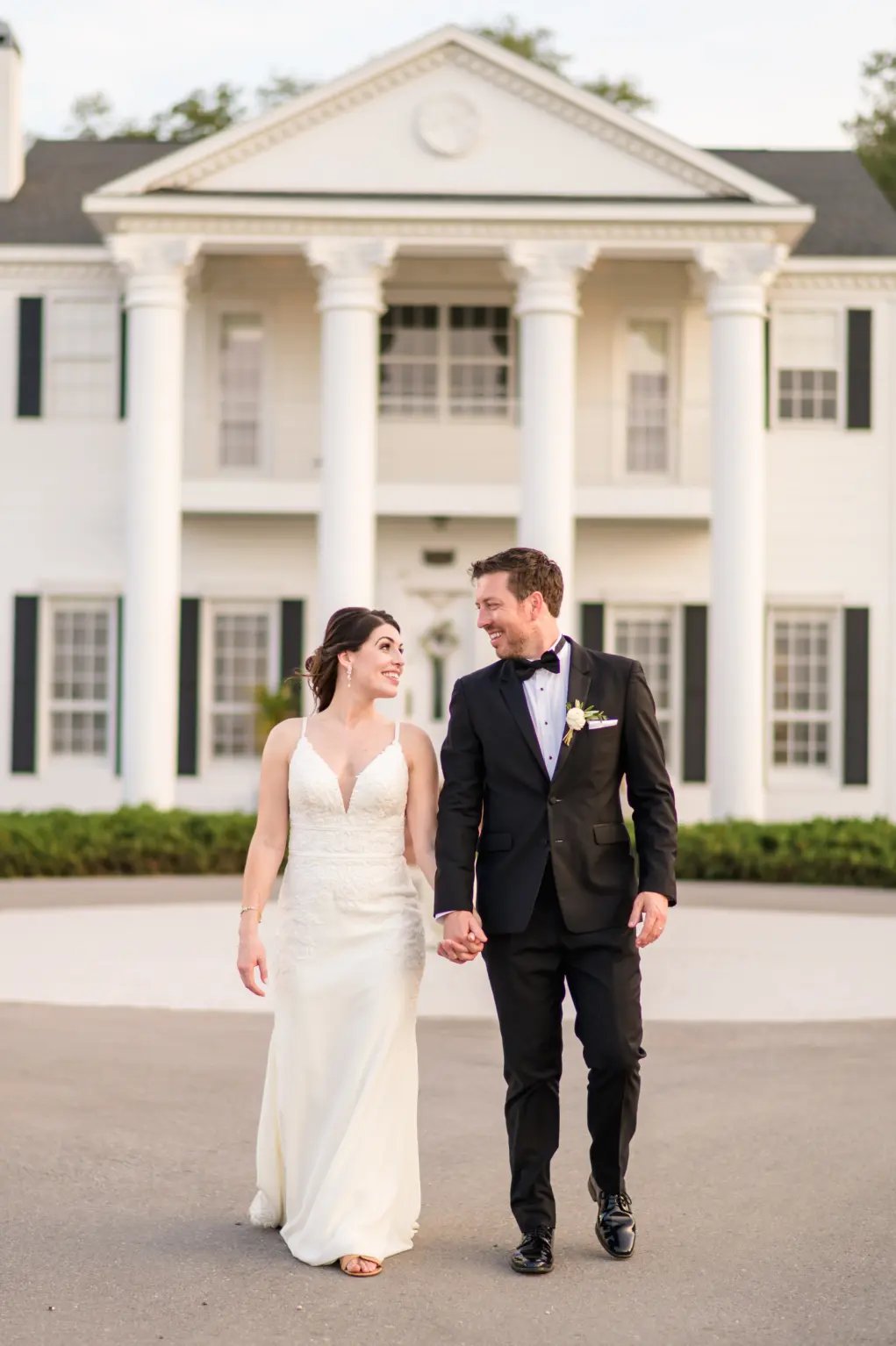 Bride and Groom Just Married Wedding Portrait | Tampa Bay Event Venue Legacy Lane Weddings