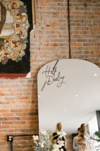 Hello Darling Mirror Wedding Reception Sign Ideas