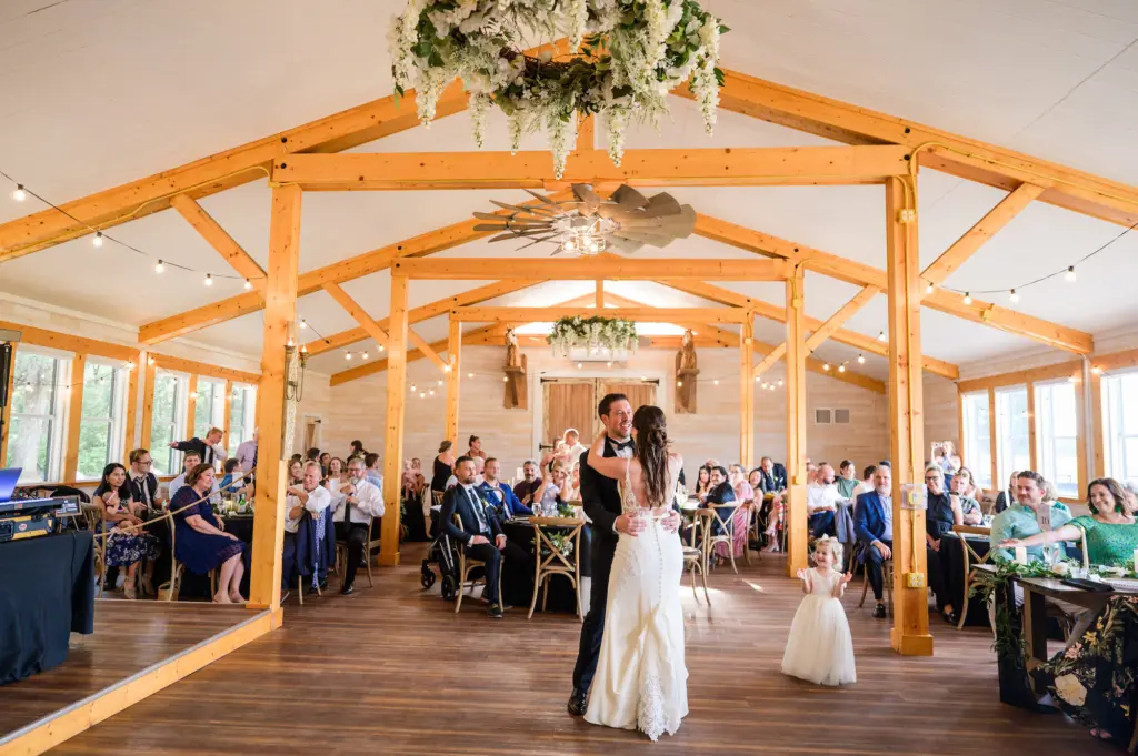 Bride and Groom First Dance Wedding Portrait | Rustic Tampa Bay Event Venue Legacy Lane Weddings